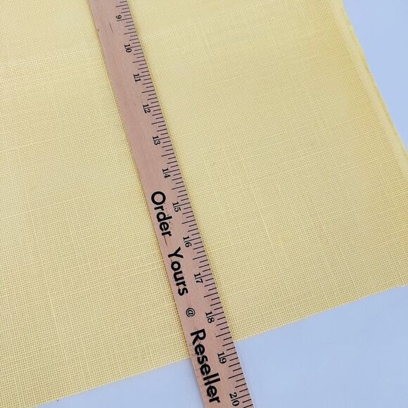 Vintage 18 Ct Lemon Drop Yellow Cross Stitch Aida Cloth Fabric 19" x 13" - Picture 4 of 5